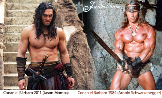 nuevo conan - jason momoa y viejo conan Arnold Schwarzenegger nuevo conan - jason momoa y viejo conan Arnold Schwarzenegger