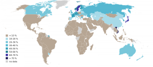 Ateistas y Agnosticos en el mundo (datos de 2007)